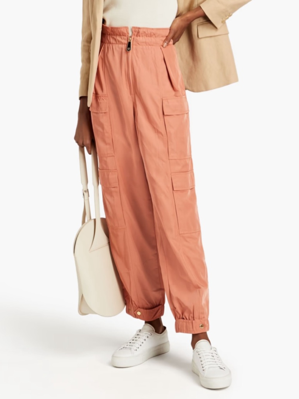 Sandro Lancelot Satin-twill Track Pants In Pink Size 40 / 8